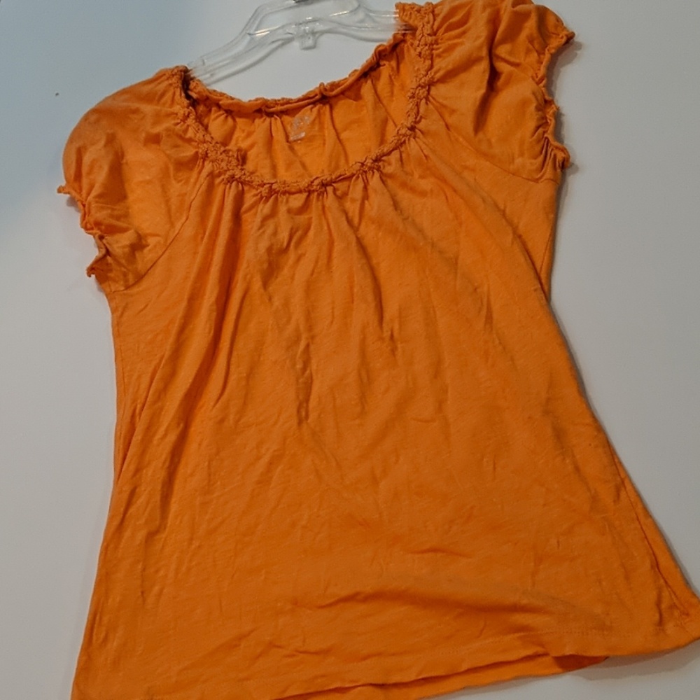 Ann Taylor Loft ruffled tee.